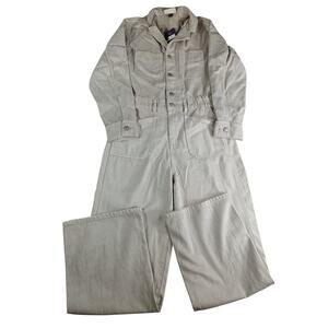 Universal Thread Romper Jumpsuit Women Size 4 Tan Denim Wide Leg Utility NWT